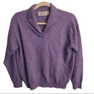 Andrew Stewart Vintage Made In Scotland Lambswool Purple Sweater Size S